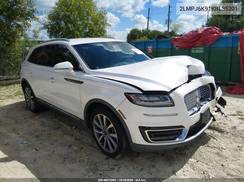 LINCOLN NAUTILUS 2019, VIN 2LMPJ6K91KBL35201