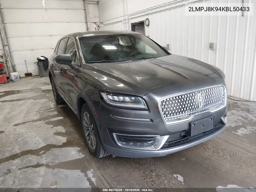 LINCOLN NAUTILUS 2019, VIN 2LMPJ8K94KBL50433