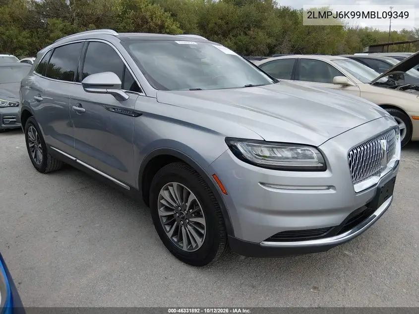 LINCOLN NAUTILUS 2021, VIN 2LMPJ6K99MBL09349