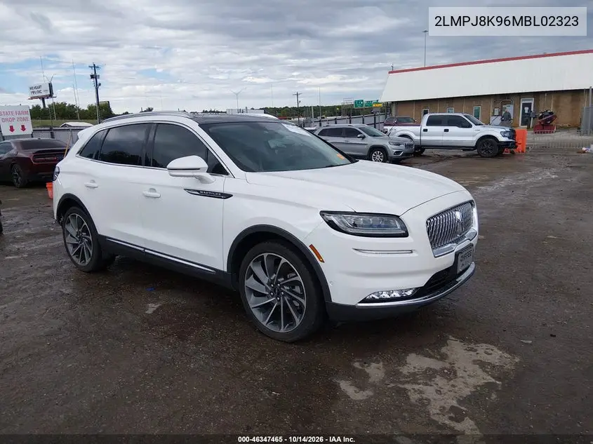 LINCOLN NAUTILUS 2021, VIN 2LMPJ8K96MBL02323