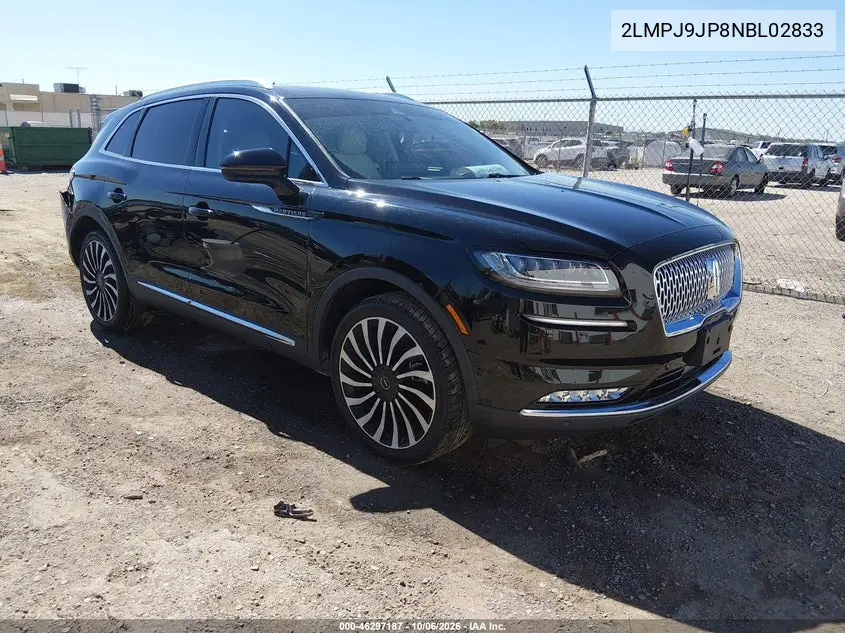 LINCOLN NAUTILUS 2022, VIN 2LMPJ9JP8NBL02833