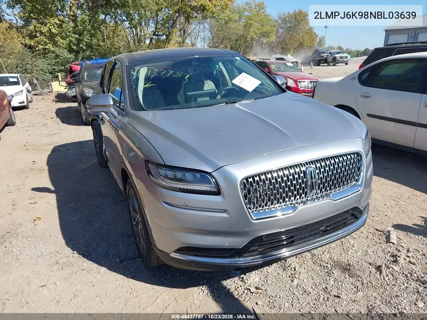 LINCOLN NAUTILUS 2022, VIN 2LMPJ6K98NBL03639