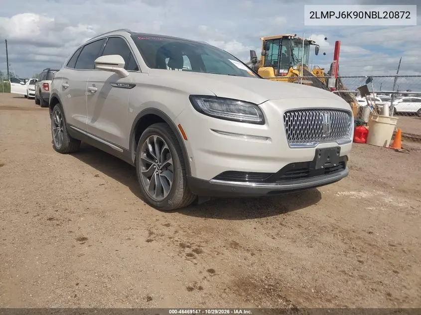 LINCOLN NAUTILUS 2022, VIN 2LMPJ6K90NBL20872