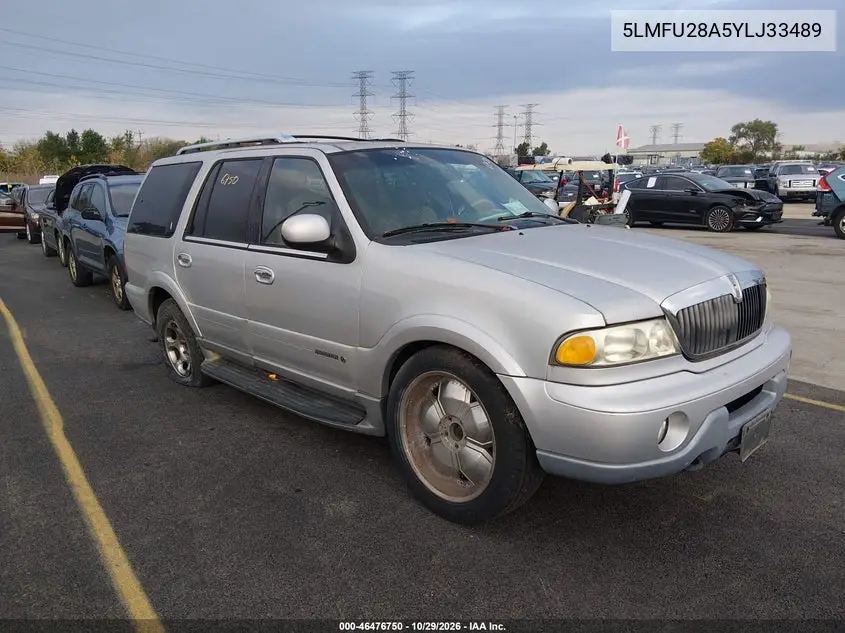 LINCOLN NAVIGATOR 2000, VIN 5LMFU28A5YLJ33489