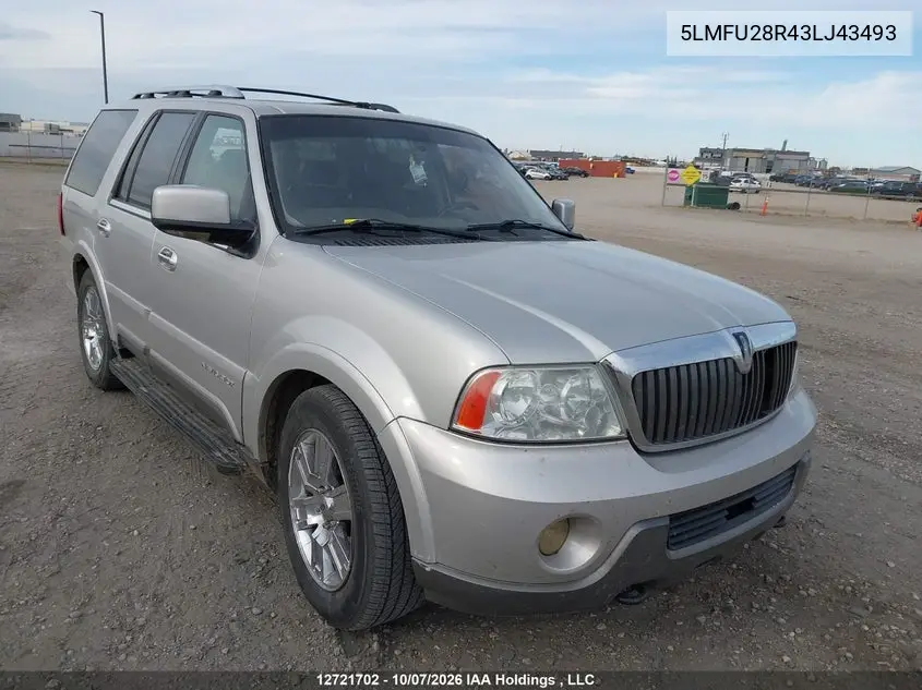 LINCOLN NAVIGATOR 2003, VIN 5LMFU28R43LJ43493