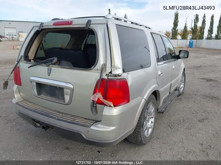 2003 LINCOLN NAVIGATOR VIN 5LMFU28R43LJ43493 — фото 4