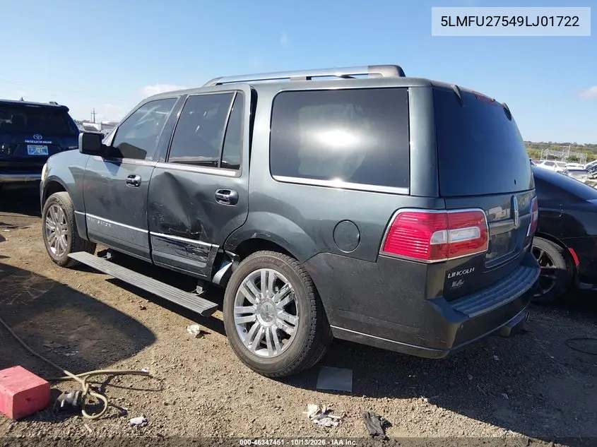 2009 LINCOLN NAVIGATOR VIN 5LMFU27549LJ01722 — фото 3