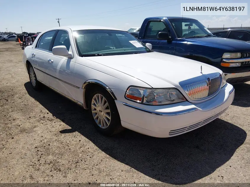 LINCOLN TOWN CAR 2004, VIN 1LNHM81W64Y638197