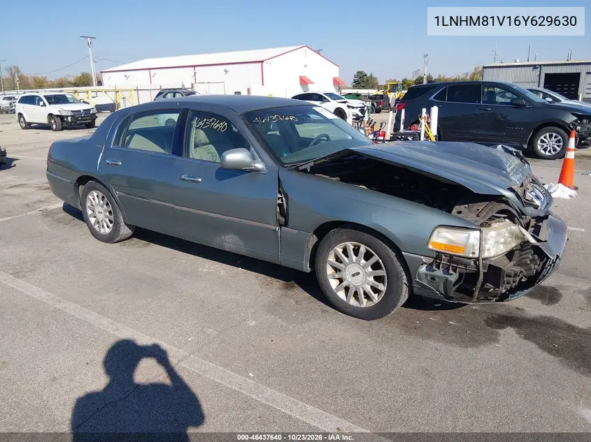 LINCOLN TOWN CAR 2006, VIN 1LNHM81V16Y629630