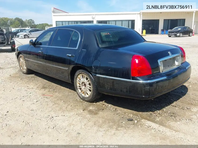 2011 LINCOLN TOWN CAR VIN 2LNBL8FV3BX756911 — фото 3