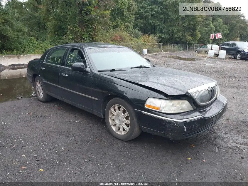 LINCOLN TOWN CAR 2011, VIN 2LNBL8CV0BX758829
