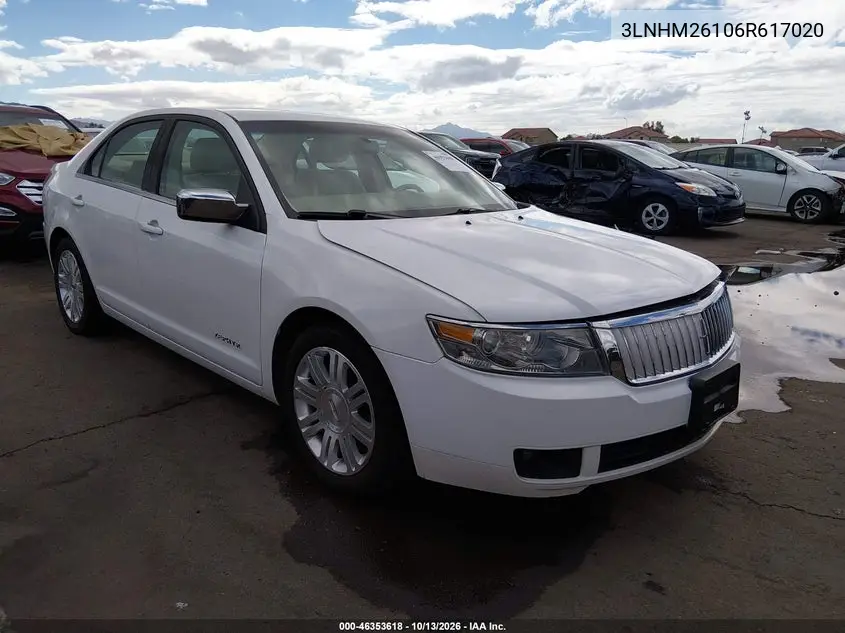 LINCOLN ZEPHYR 2006, VIN 3LNHM26106R617020