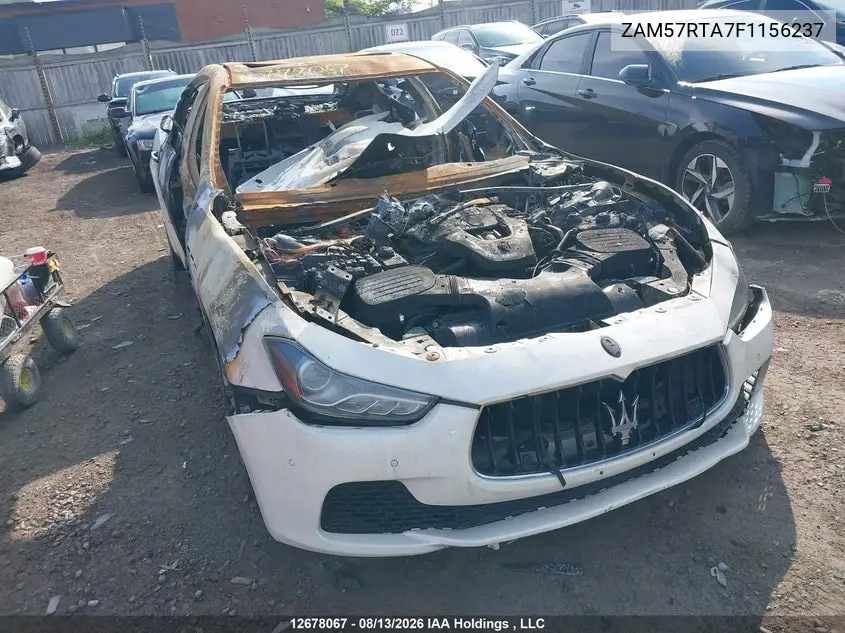 MASERATI GHIBLI 2015, VIN ZAM57RTA7F1156237