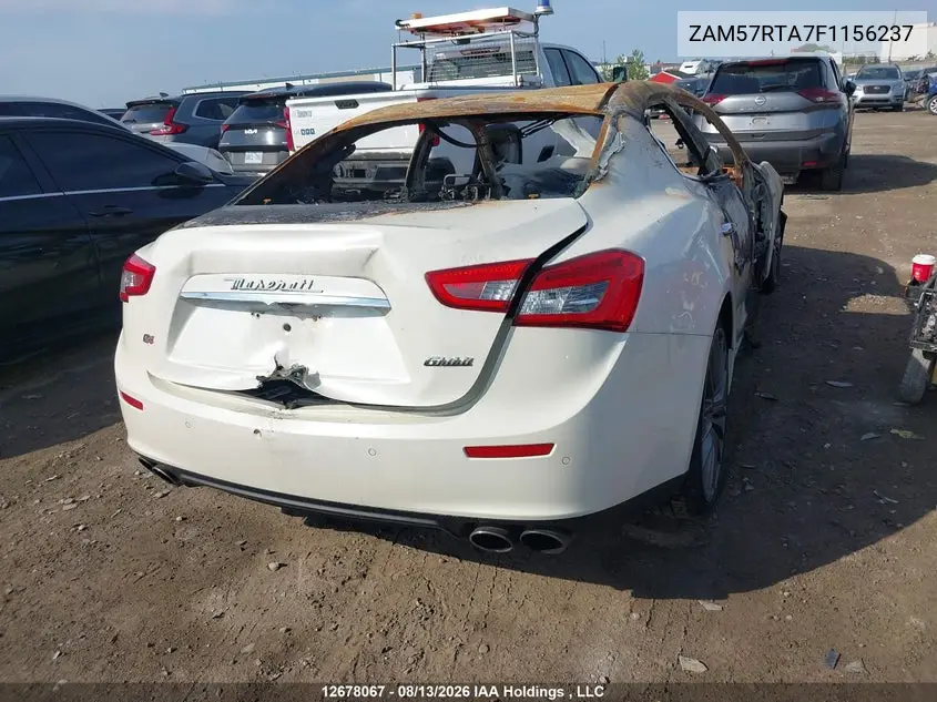 2015 MASERATI GHIBLI VIN ZAM57RTA7F1156237 — фото 4