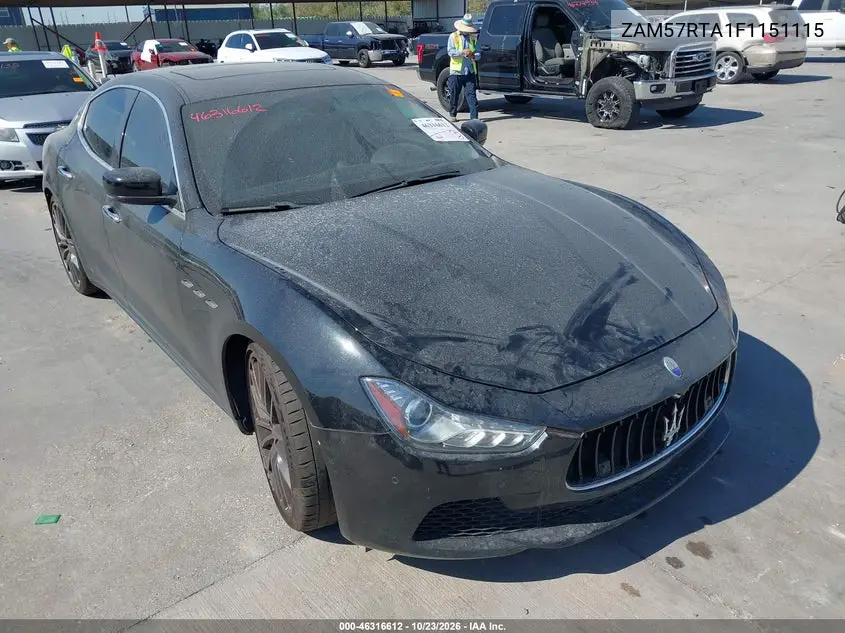 MASERATI GHIBLI 2015, VIN ZAM57RTA1F1151115
