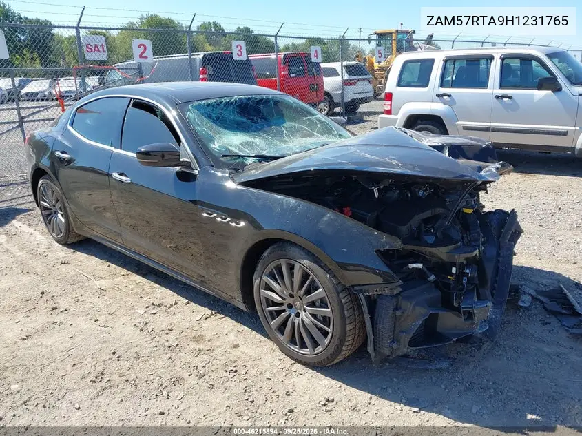 MASERATI GHIBLI 2017, VIN ZAM57RTA9H1231765