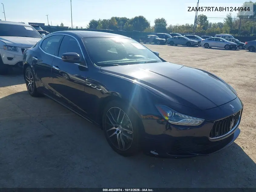MASERATI GHIBLI 2017, VIN ZAM57RTA8H1244944