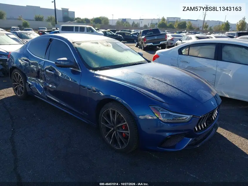 MASERATI GHIBLI 2020, VIN ZAM57YSS8L1343163