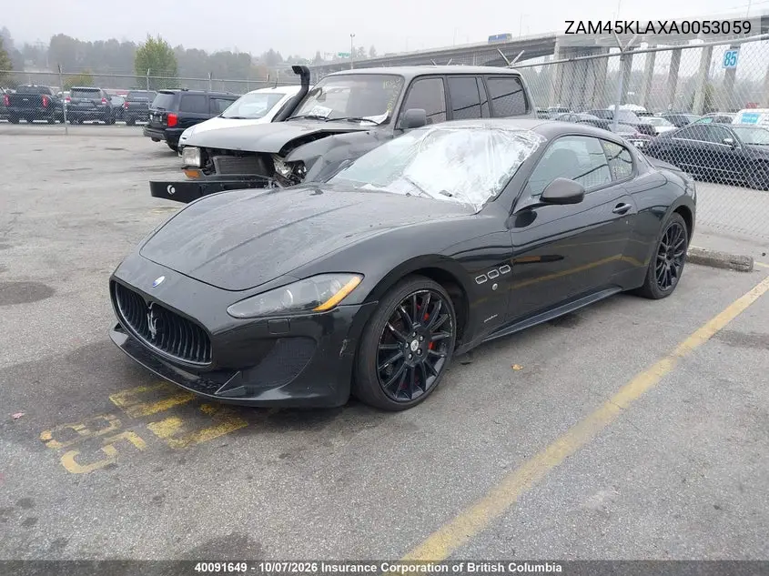 2010 MASERATI GRANTURISMO VIN ZAM45KLAXA0053059 — фото 2