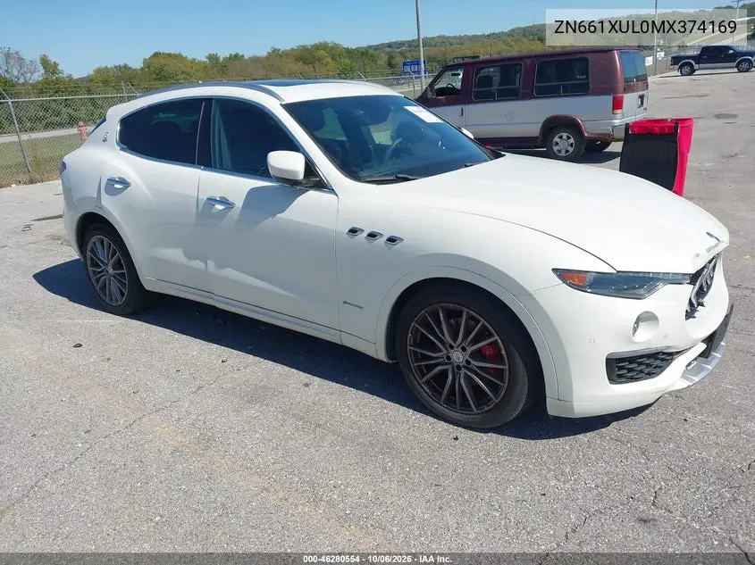 MASERATI LEVANTE 2021, VIN ZN661XUL0MX374169