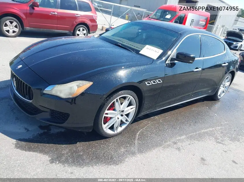 2014 MASERATI QUATTROPORTE VIN ZAM56PPAXE1074955 — фото 2