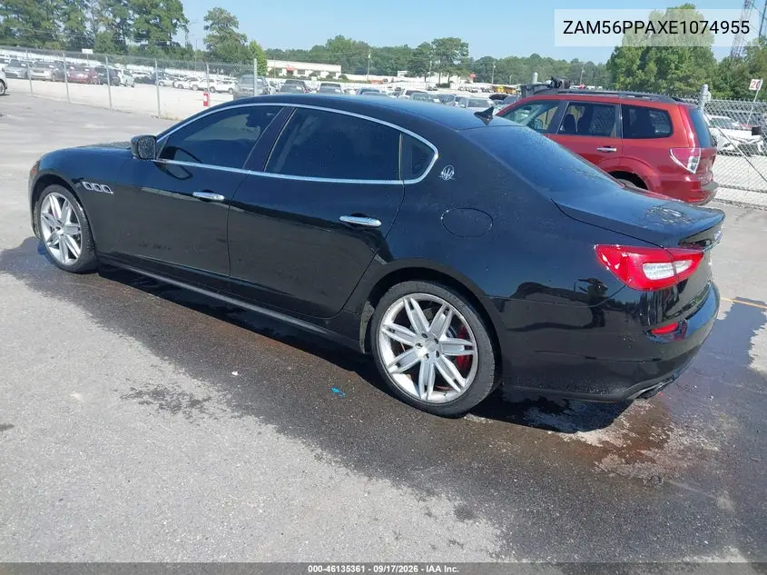 2014 MASERATI QUATTROPORTE VIN ZAM56PPAXE1074955 — фото 3