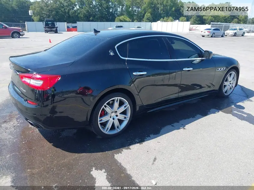 2014 MASERATI QUATTROPORTE VIN ZAM56PPAXE1074955 — фото 4