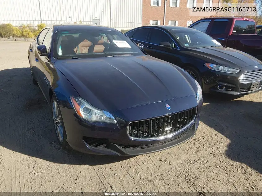MASERATI QUATTROPORTE 2016, VIN ZAM56RRA9G1165713