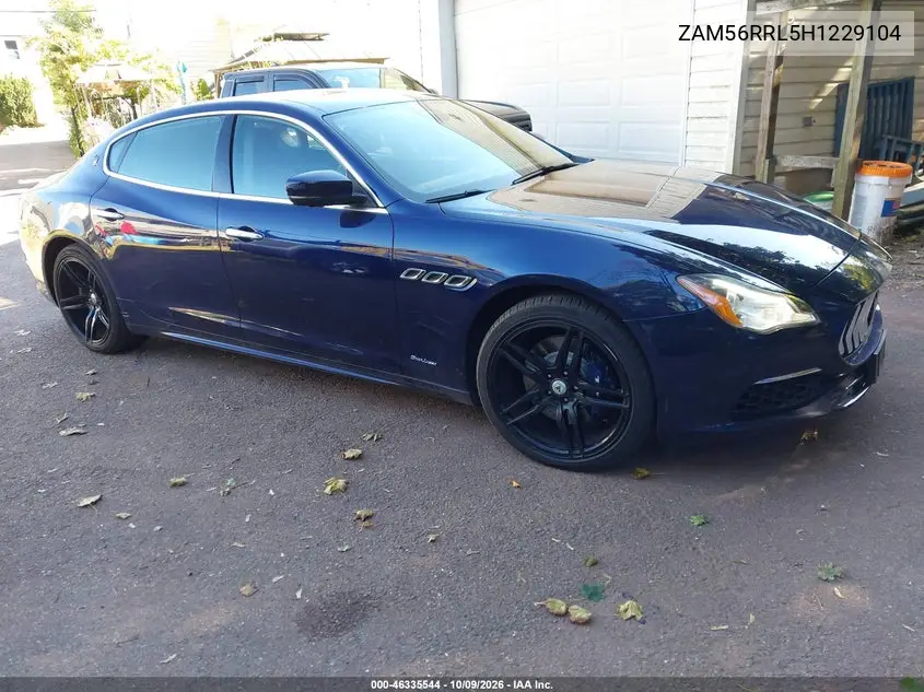 MASERATI QUATTROPORTE 2017, VIN ZAM56RRL5H1229104