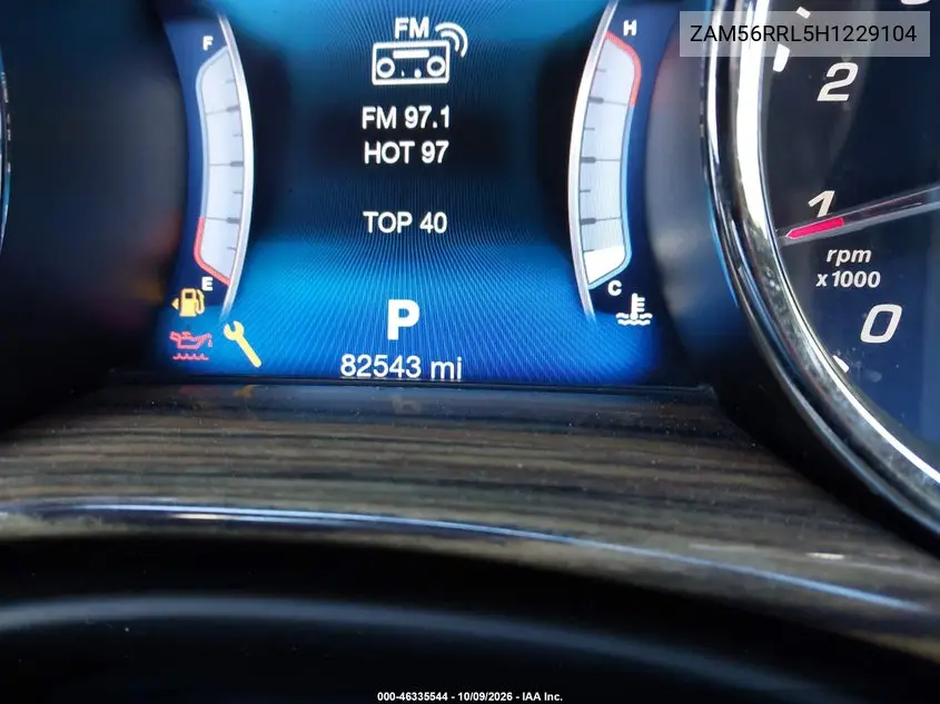 2017 MASERATI QUATTROPORTE VIN ZAM56RRL5H1229104 — фото 15