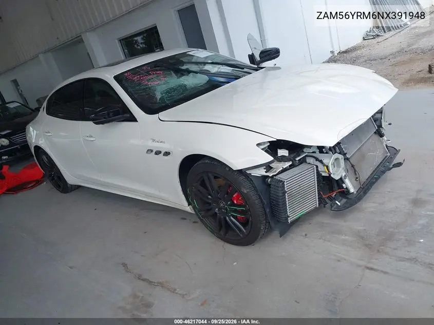 MASERATI QUATTROPORTE 2022, VIN ZAM56YRM6NX391948