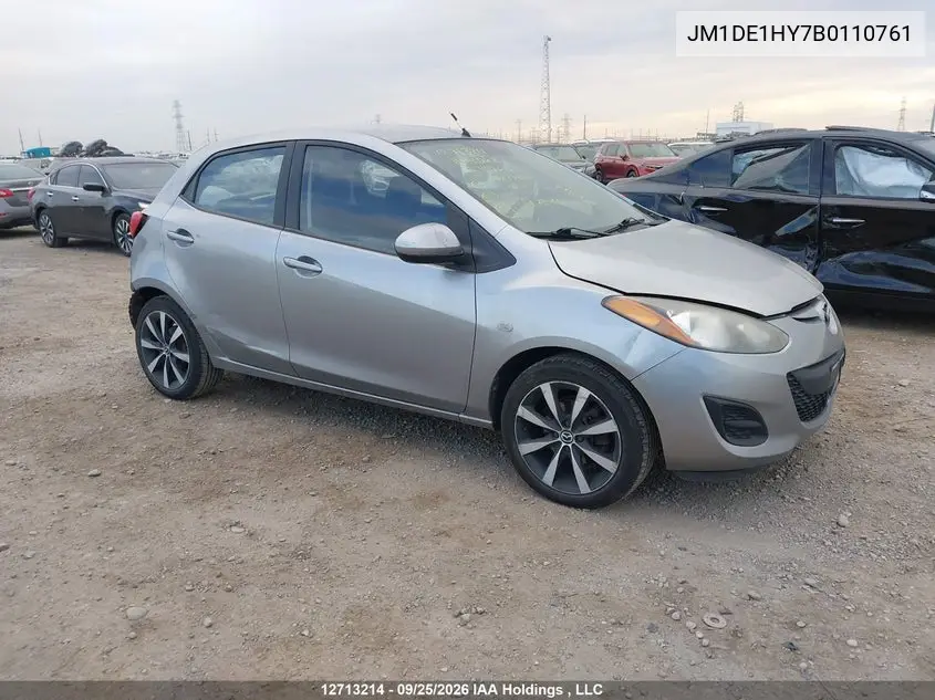 MAZDA 2 2011, VIN JM1DE1HY7B0110761
