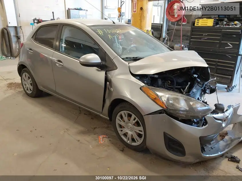 MAZDA 2 2011, VIN JM1DE1HY2B0113051