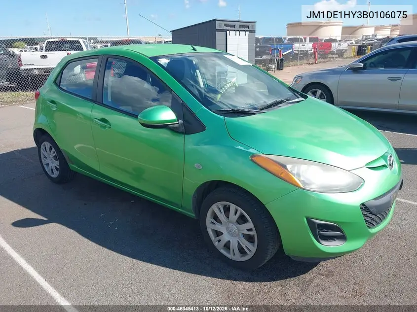 MAZDA 2 2011, VIN JM1DE1HY3B0106075
