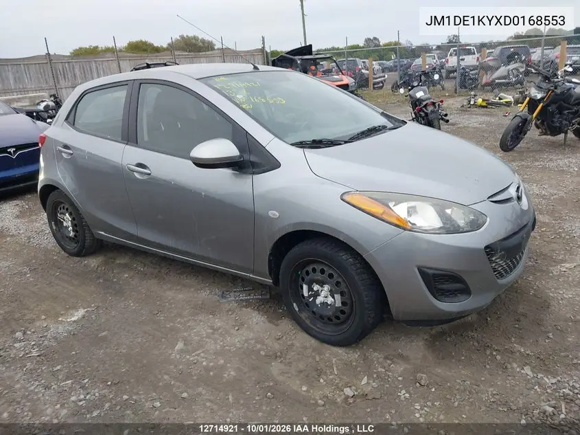 MAZDA 2 2013, VIN JM1DE1KYXD0168553
