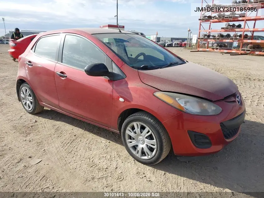 MAZDA 2 2014, VIN JM1DE1KY3E0185986
