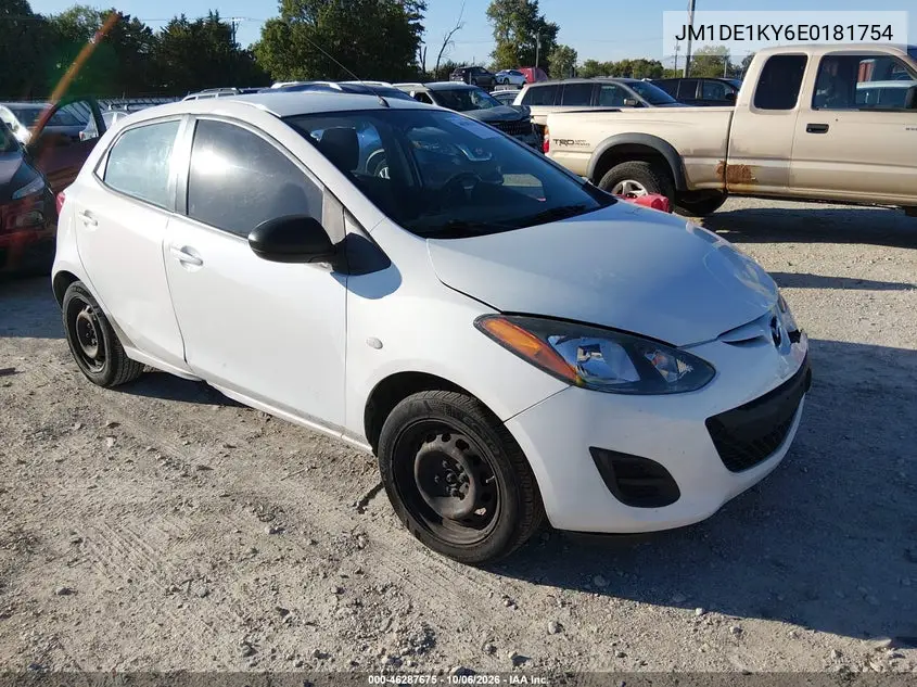 MAZDA 2 2014, VIN JM1DE1KY6E0181754