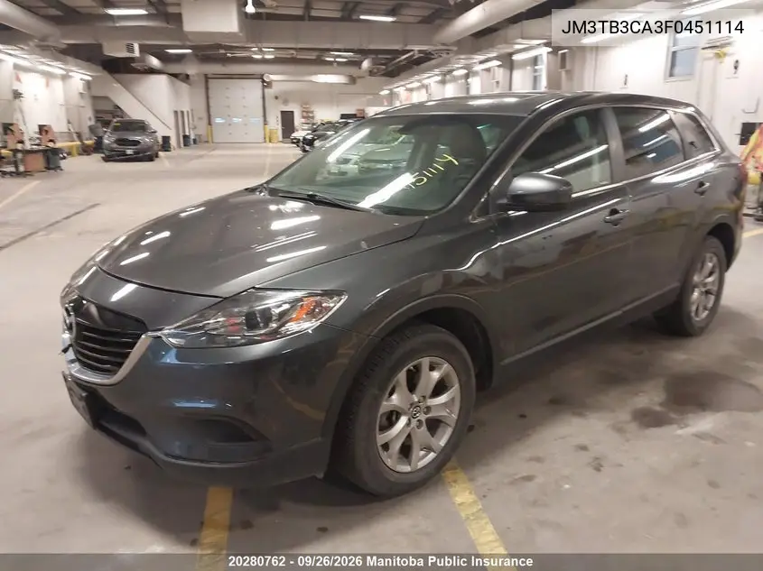 2015 MAZDA CX-9 VIN JM3TB3CA3F0451114 — фото 2