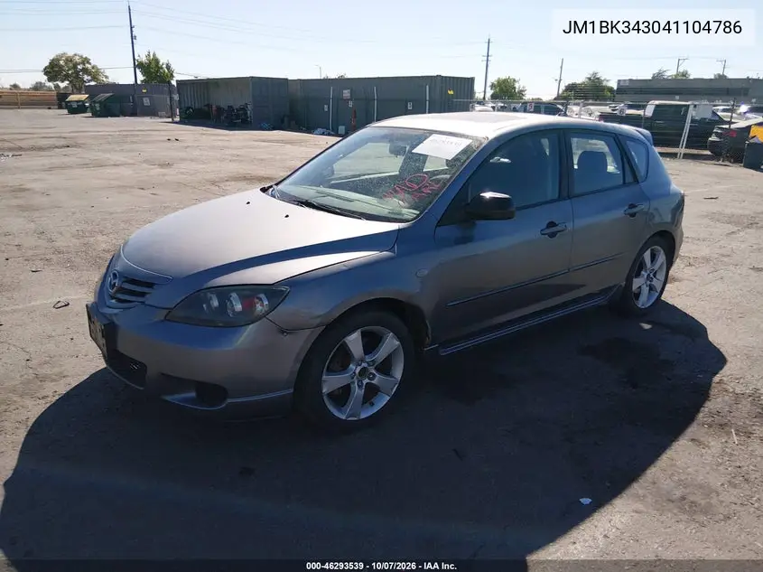 2004 MAZDA 3 VIN JM1BK343041104786 — фото 2