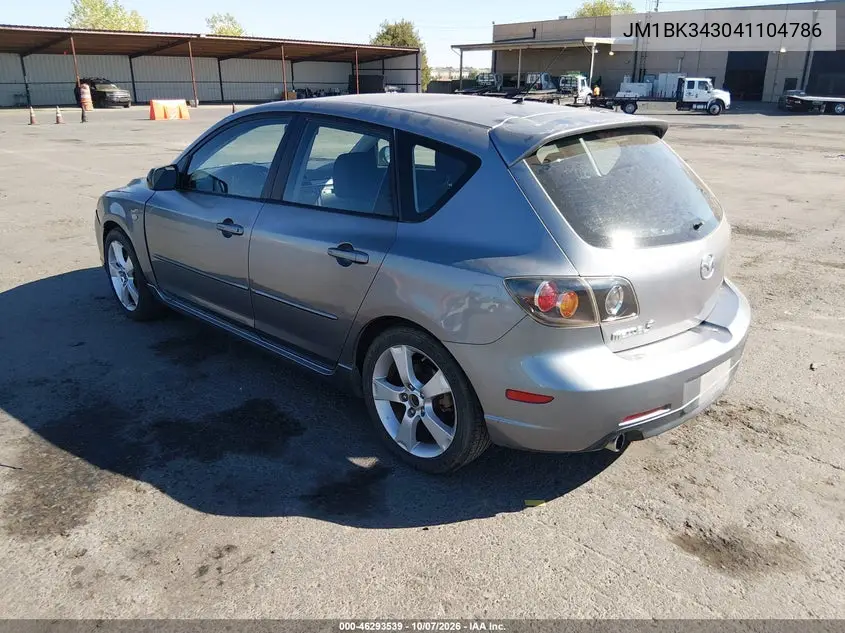 2004 MAZDA 3 VIN JM1BK343041104786 — фото 3