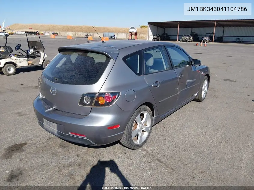 2004 MAZDA 3 VIN JM1BK343041104786 — фото 4