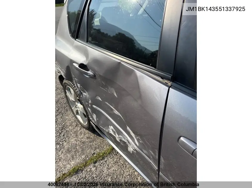 2005 MAZDA 3 VIN JM1BK143551337925 — фото 10