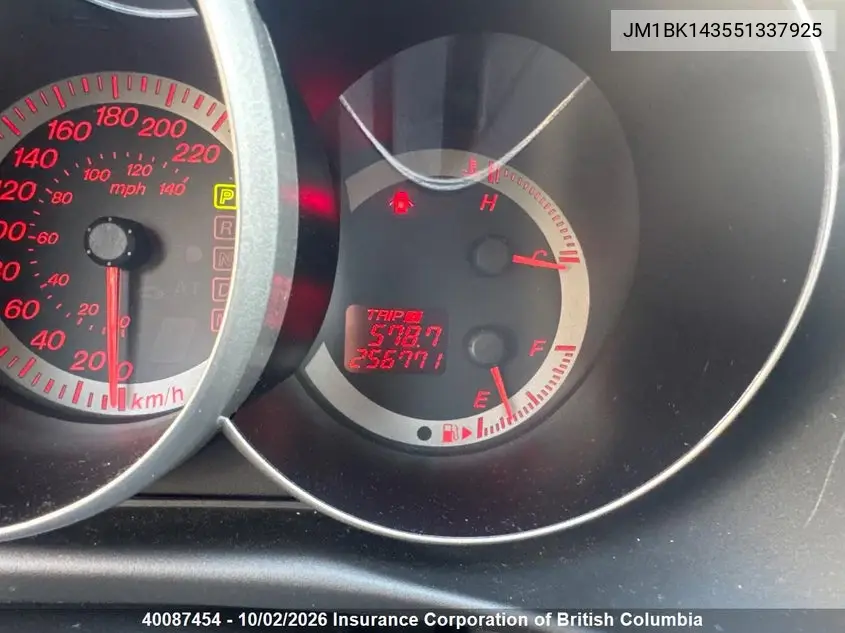 2005 MAZDA 3 VIN JM1BK143551337925 — фото 13