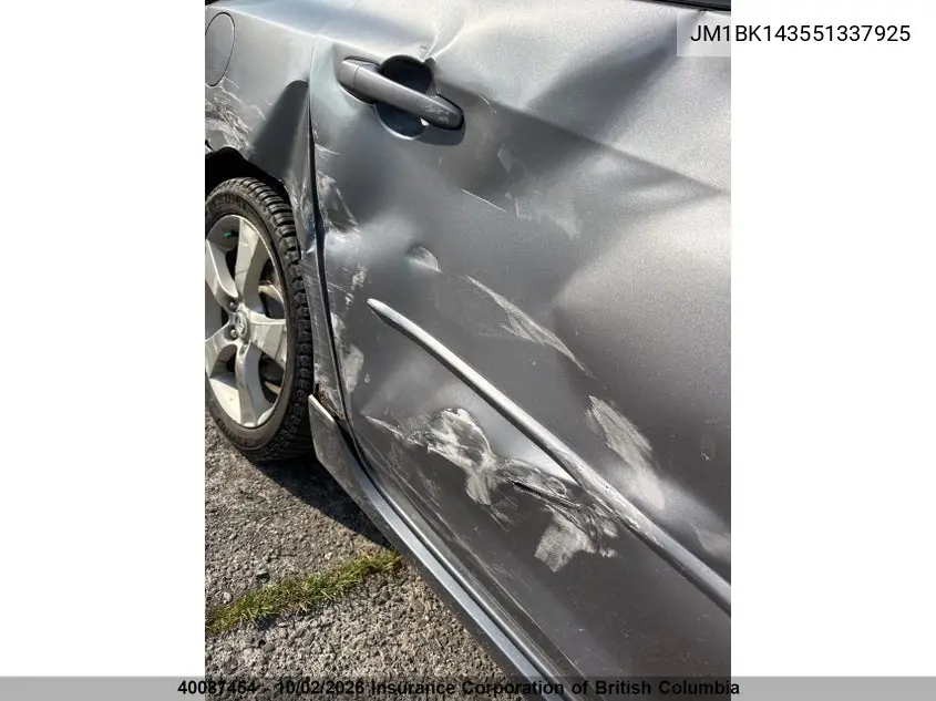 2005 MAZDA 3 VIN JM1BK143551337925 — фото 5
