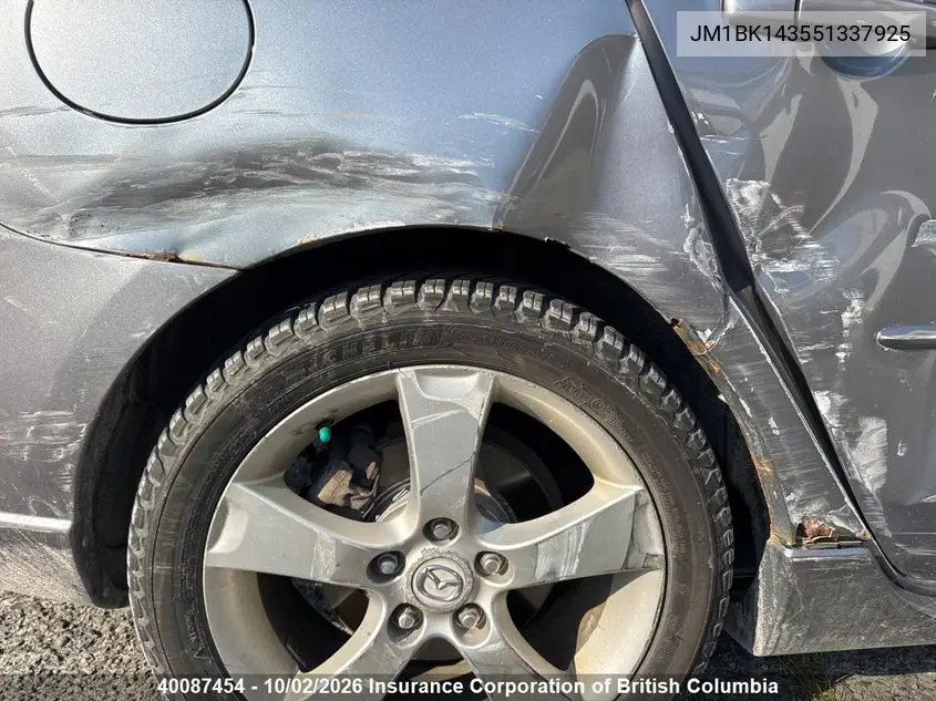 2005 MAZDA 3 VIN JM1BK143551337925 — фото 6