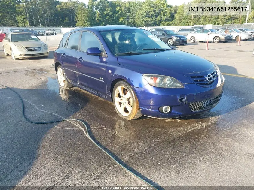 MAZDA 3 2005, VIN JM1BK343651255617