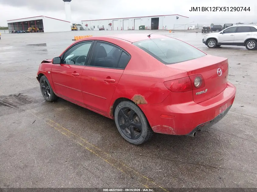 2005 MAZDA 3 VIN JM1BK12FX51290744 — фото 3