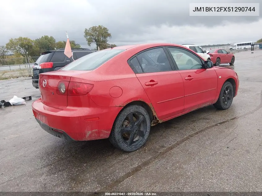 2005 MAZDA 3 VIN JM1BK12FX51290744 — фото 4