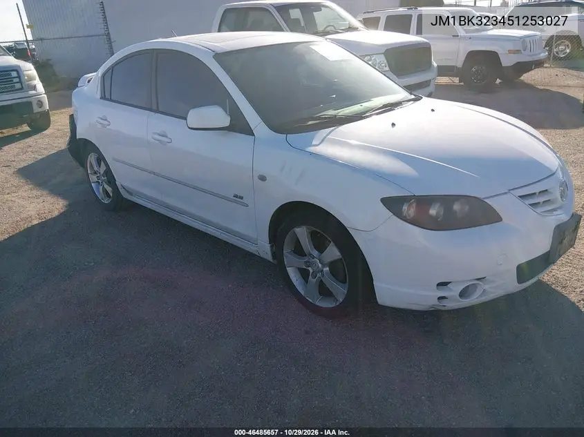 MAZDA 3 2005, VIN JM1BK323451253027