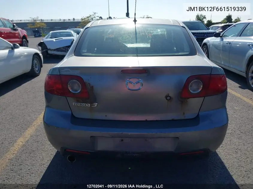 2006 MAZDA 3 VIN JM1BK12F661519339 — фото 16